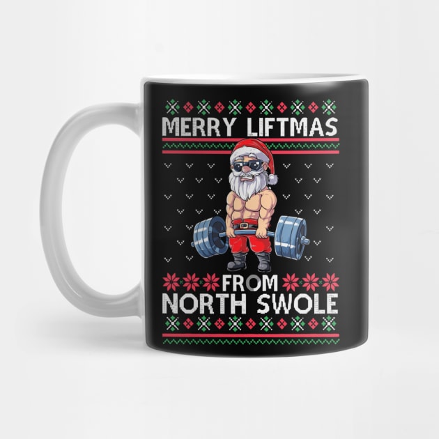 Merry Liftmas From North Swole Muscle Santa Weightlifting by rhazi mode plagget